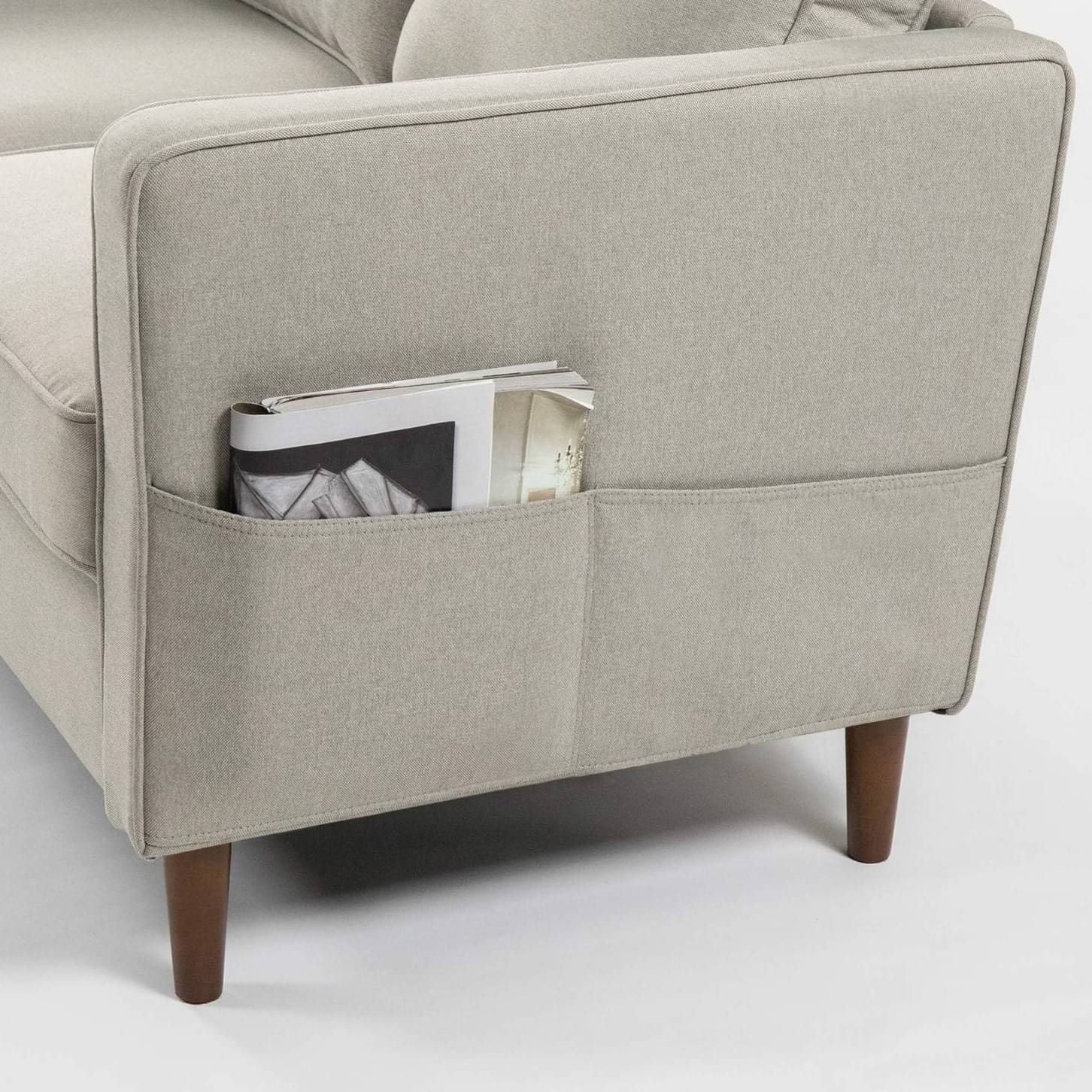 Sapa Fabric 2 Seater Sofa In Beige Colour
