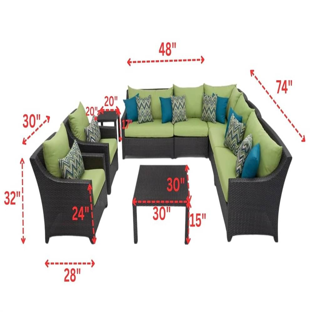 Argo Outdoor sofa with center table