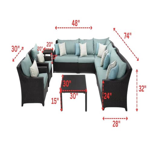 Argo Rattan Sofa set with table