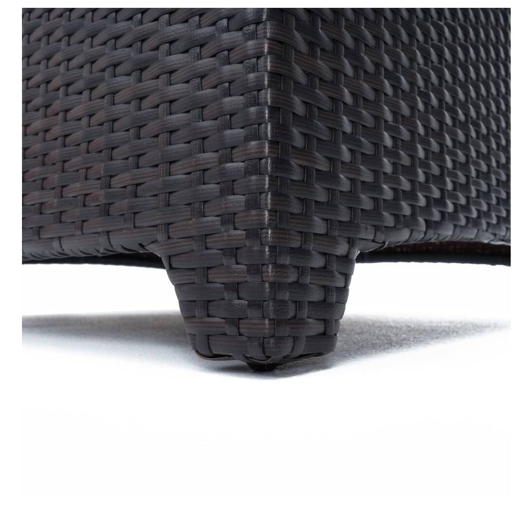 Rattan Waterproof Sectional Sofa Set with Side and Center Table