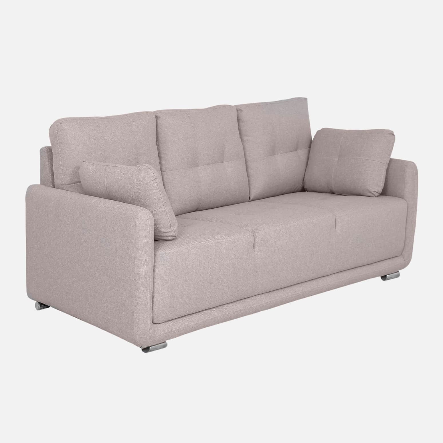 Sapa 3 Seater Sofa in Beige Colour - front_view