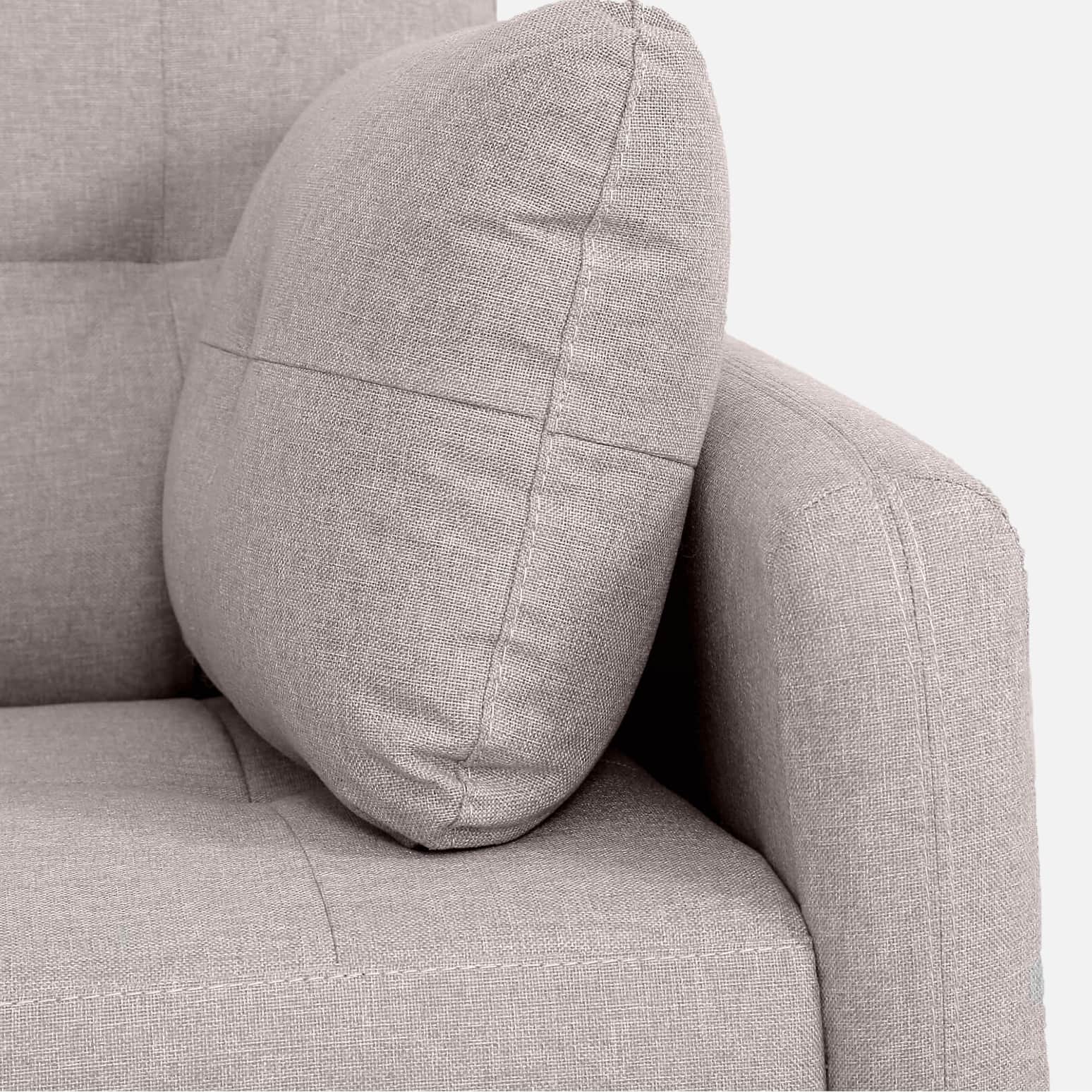 Sapa 3 Seater Sofa in Beige Colour - left_view