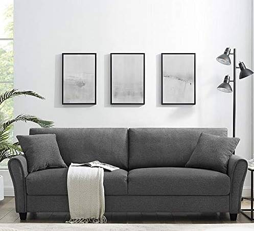 Sapa 3 Seater Sofa Dark Grey (76*34)