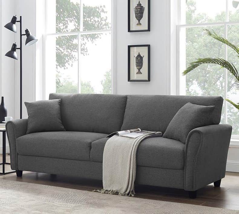 Sapa 3 Seater Sofa Dark Grey (76*34) - front_view