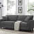 Sapa 3 Seater Sofa Dark Grey (76*34) - front_view