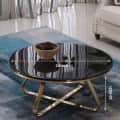 Serene Round Metal Coffee Table - rear_view