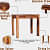 Warren Sheesham Wood Study Desk with Drawer - top_view