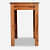 Warren Sheesham Wood Study Desk with Drawer - right_view