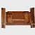 Warren Sheesham Wood Study Desk with Drawer - bottom_view