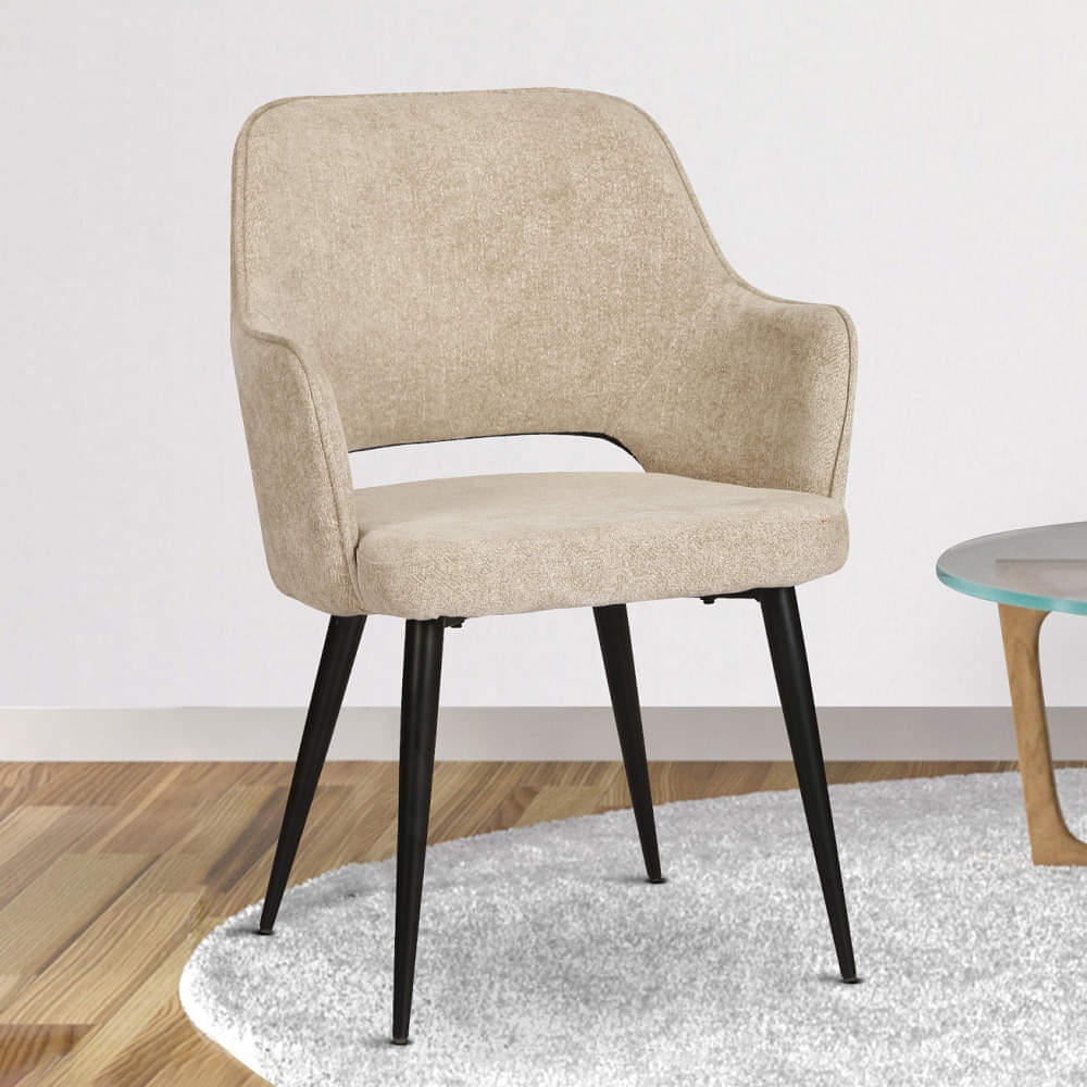 Modway Armchair with Beige and Black Color - photo