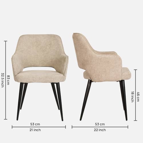 Modway Armchair with Beige and Black Color