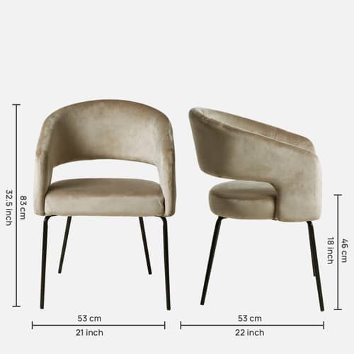 Toreon Arm Chair in beige color