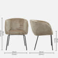 Patron Arm Chair in Beige and Black color - left_view