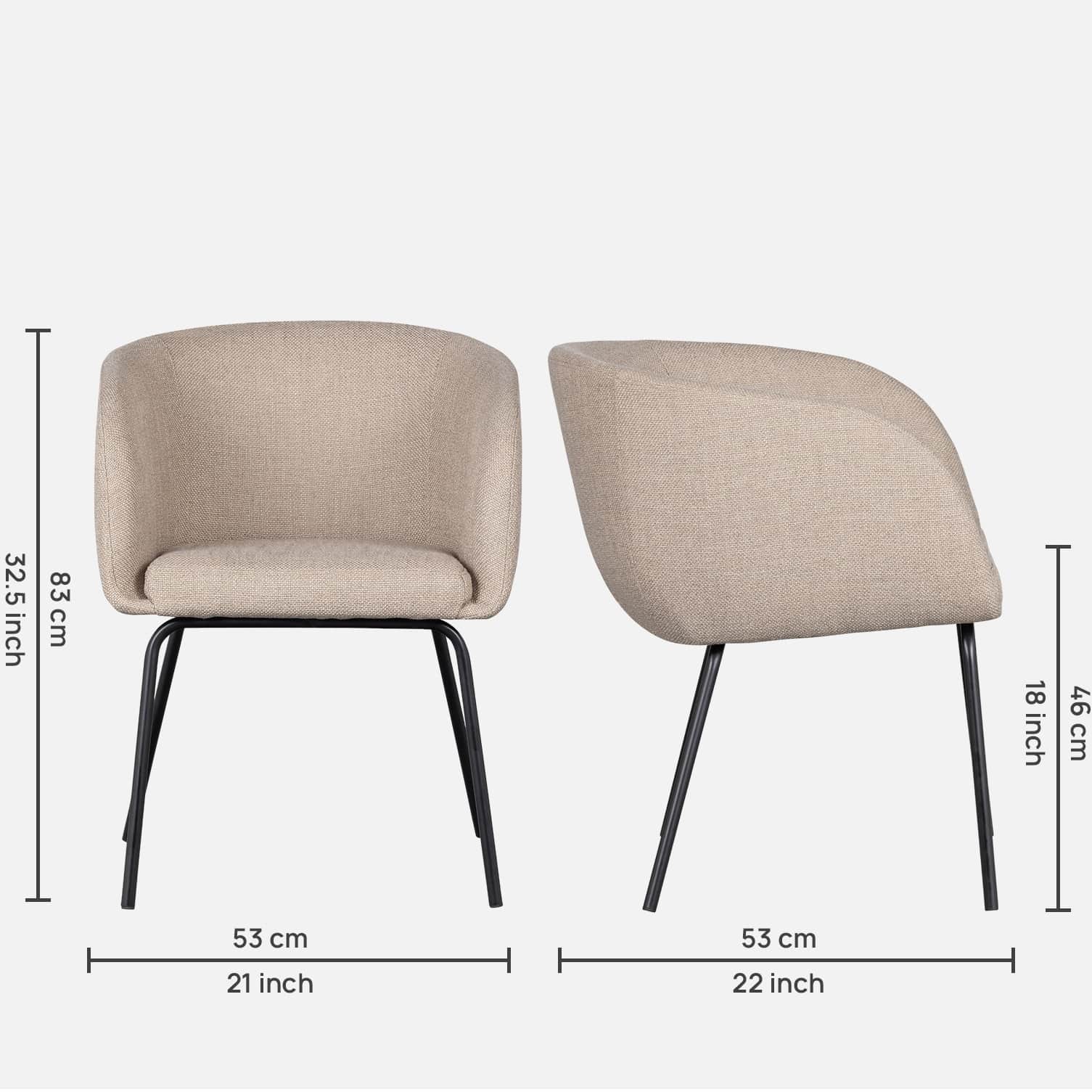 Patron Arm Chair in Beige color - top_view