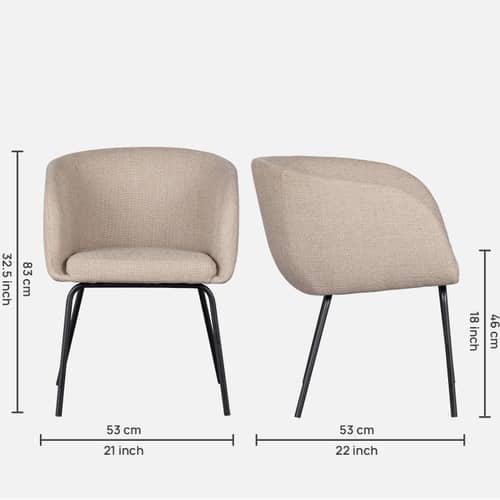 Patron Arm Chair in Beige color