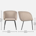 Patron Arm Chair in Beige color - top_view