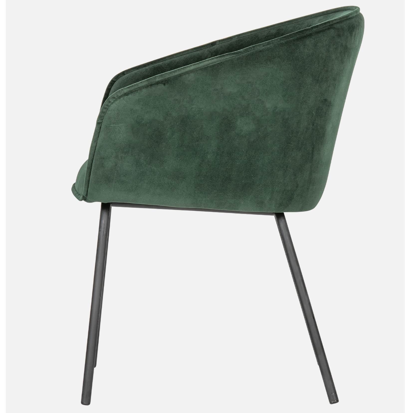 Patron Metal Arm Chair in Green color - front_view