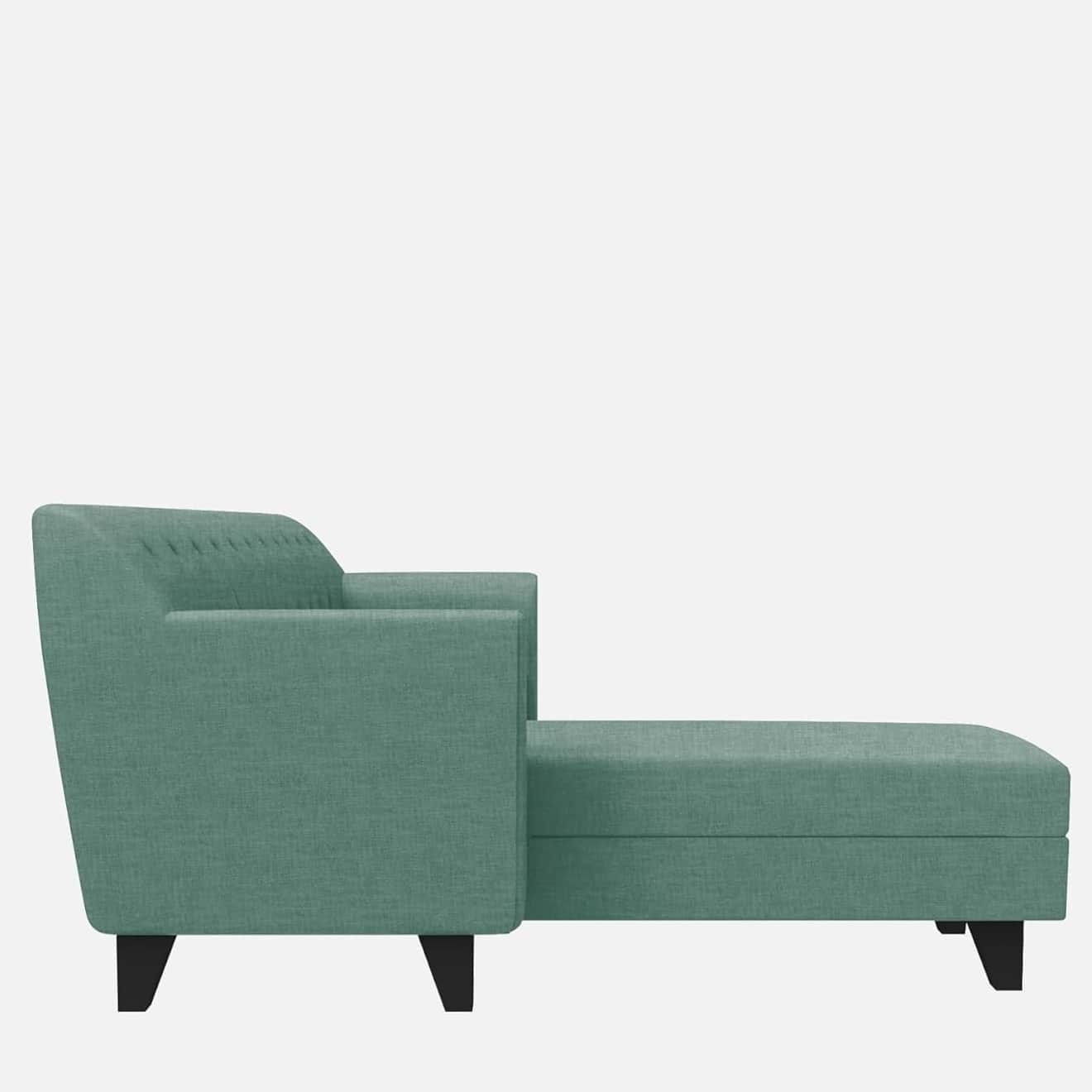 Jack | Velvet LHS Sectional Sofa in Green Color - left_view