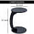 Bristo Round C Shaped End Table with Black Color - rear_view