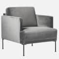 Milton Modern Arm Sofa with Grey color - rear_view