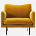 Marbito one seater Sofa with yellow color - rear_view