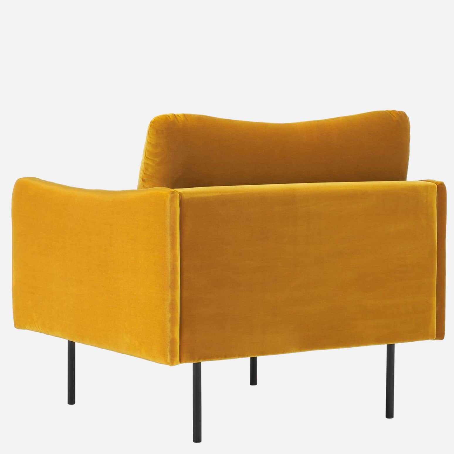Marbito one seater Sofa with yellow color - right_view