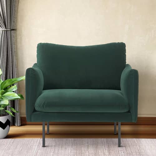 Marbito Arm Sofa with Green and Black colour