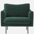 Marbito Arm Sofa with Green and Black colour - rear_view
