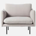 Marbito one seater Sofa with Grey color - rear_view