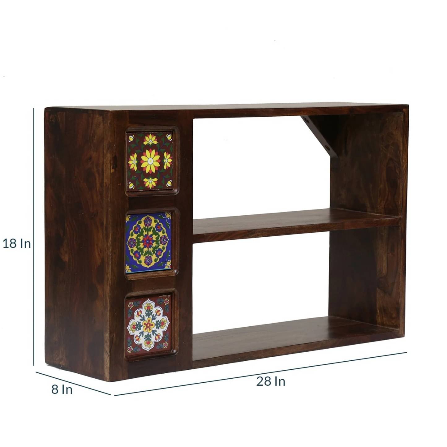 Omega Solid Wooden Wall  Book Shelf