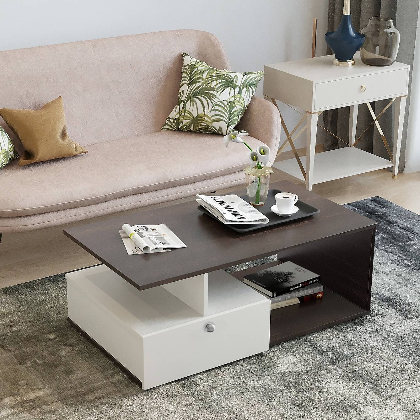 Marin wooden Rectangular coffee Table