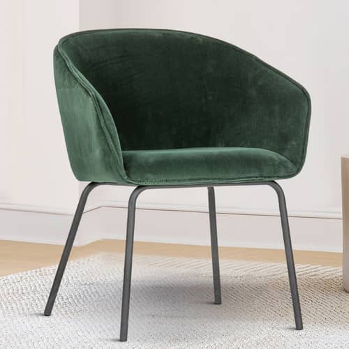 Patron Metal Arm Chair in Green color
