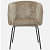 Patron Arm Chair in Beige and Black color - rear_view