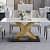 Denver 6 Seater Metal Dining Table - front_view