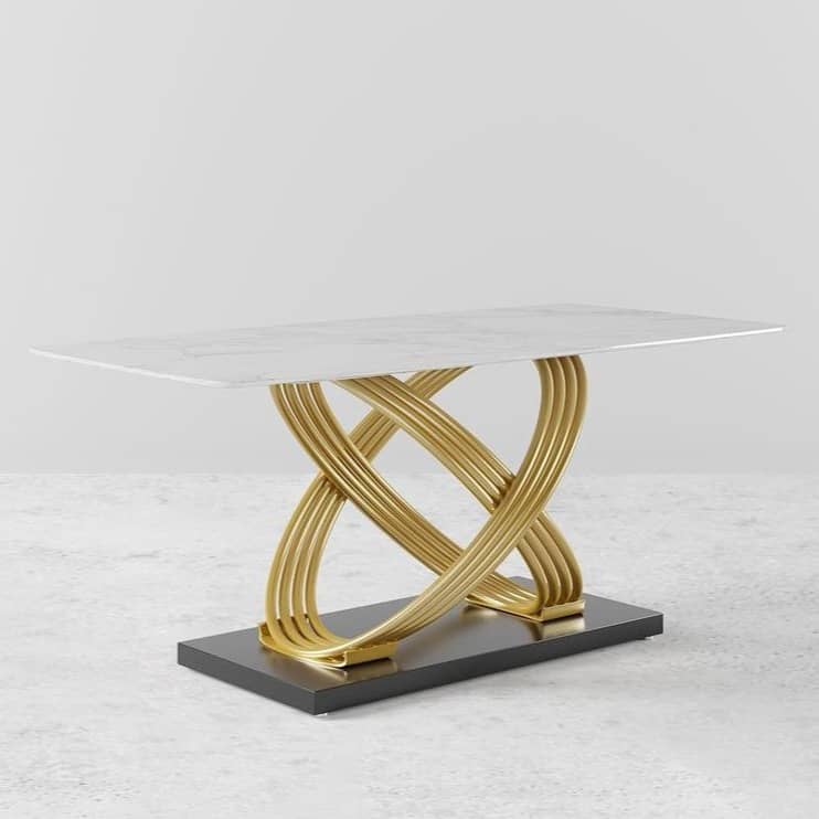 Denver 6 Seater Metal Dining Table