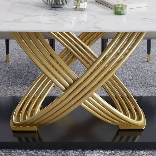 Denver 6 Seater Metal Dining Table