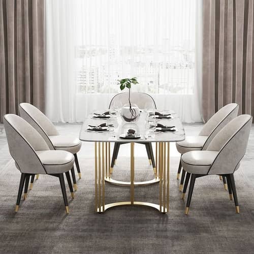 Denver 6 seater Dining Table With Marble Top