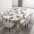 Denver 6 seater Dining Table With Marble Top - front_view