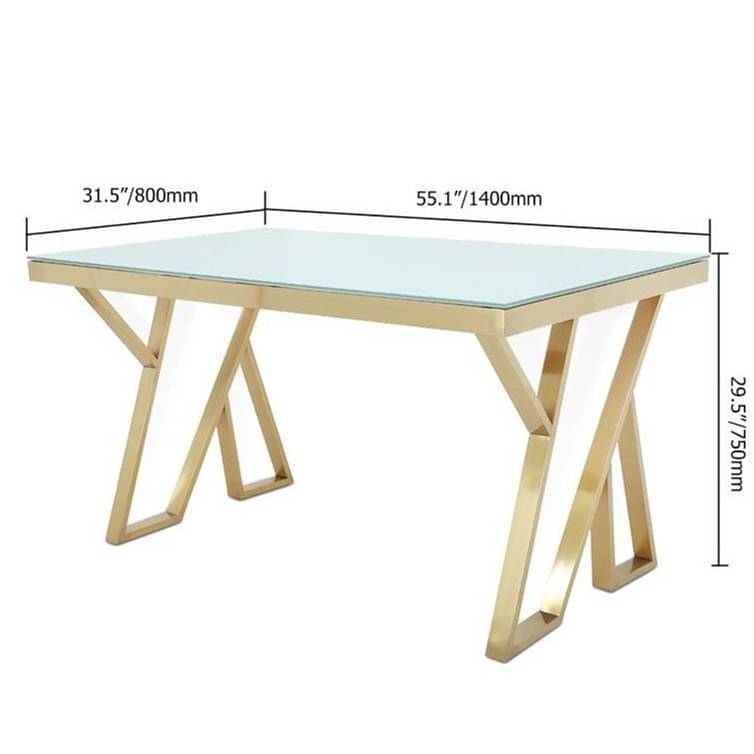 Denver Tempered Glass Dining Table