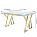 Denver Tempered Glass Dining Table - rear_view
