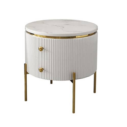 Kosmo Side Table in Black & White Color
