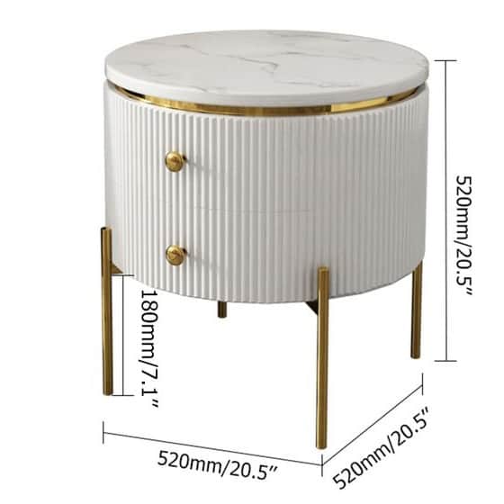 Kosmo Side Table in Black & White Color - right_view