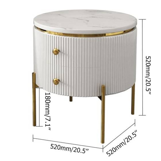 Kosmo Side Table in Black & White Color