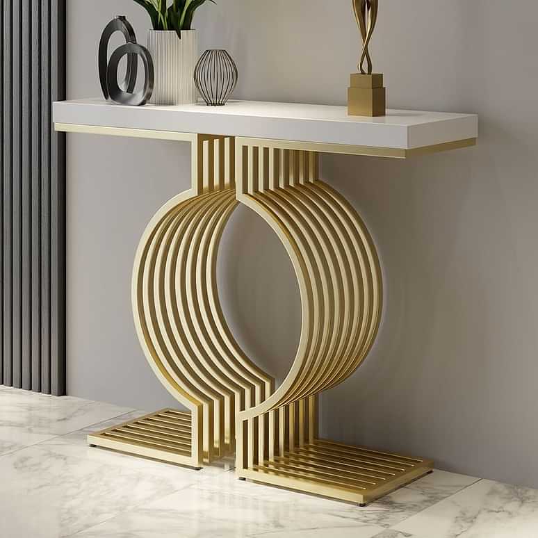 Novella Console Table with Metal Base - photo