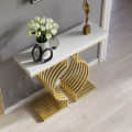 Novella Console Table with Metal Base - front_view