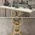 Novella White Console Table With Marble Top - rear_view