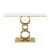Novella White Console Table With Marble Top - left_view