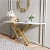 Novella Gold & White Metal Console Table - front_view