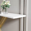 Novella Gold & White Metal Console Table - left_view