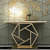 Alzey Metal Console Table In Hexagonal Design - photo